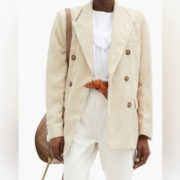 Rowing Blazers Jackets & Blazers - Rowing Blazers x Target Cream Corduroy Double Breasted Blazer NWT 2X DEFECT
